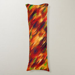 光沢は赤からオレンジまで、小さな緑に染まった ボディピロー