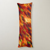 光沢は赤からオレンジまで、小さな緑に染まった ボディピロー (裏面 (縦))