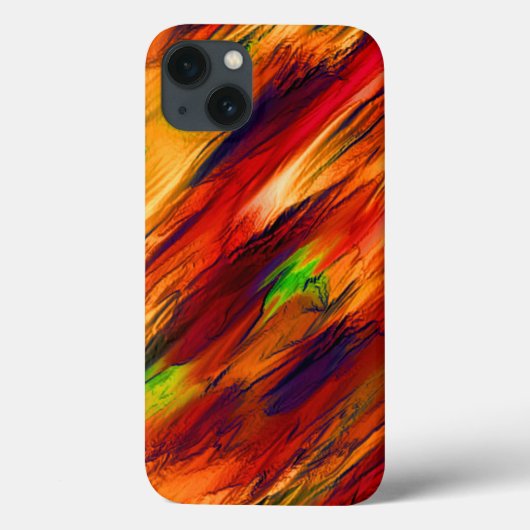 光沢は赤からオレンジまで、小さな緑に染まった Case-Mate iPhoneケース (裏面)