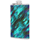 光沢は青からシアノまで染色され、赤い斑点l フラスク (左)