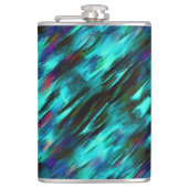 光沢は青からシアノまで染色され、赤い斑点l フラスク (正面)