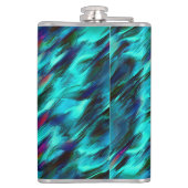 光沢は青からシアノまで染色され、赤い斑点l フラスク (裏面)