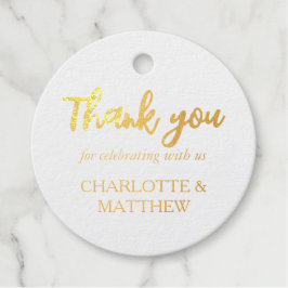 光沢エレガントのある金ゴールド結婚の フェイバータグ