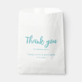 光沢エレガントターコイズグリッター結婚式の引き出物バッグ フェイバーバッグ (正面)