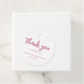 光沢エレガントマゼンタグリッター結婚の フェイバータグ (インサイチュ)