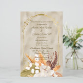 光沢エレガント金ゴールドフレーム(パンパスグラス付) (スタンド正面)