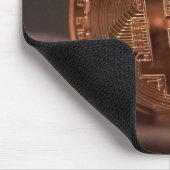 光沢カッコいいのあるBitcoinのスタック マウスパッド (コーナー)