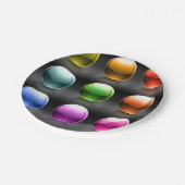光沢カラフル球アイコン抽象芸術ボール ペーパープレート (アングル)