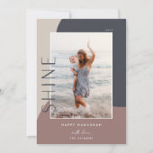 光沢カラーブロック |写真縦型ハヌカー シーズンカード (正面)