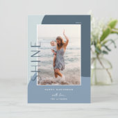 光沢カラーブロック |写真縦型ハヌカー シーズンカード (スタンド正面)