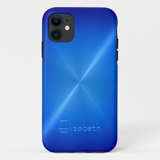 光沢クールのある鉄鋼金属 Case-Mate iPhoneケース (裏面)