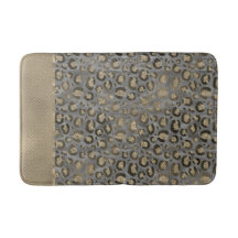 光沢グレーのキラキラ色ヒョウ印刷