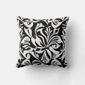 光沢コンテンポラリーダマスク – 白黒 クッション (裏面)