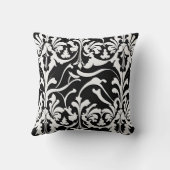 光沢コンテンポラリーダマスク – 白黒 クッション (裏面)