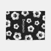 光沢サッカーボール フリースブランケット (正面(横))