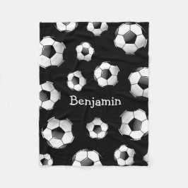 光沢サッカーボール フリースブランケット