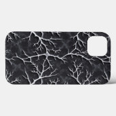 光沢ダークグレイiPhoneケース ブランチレリーフ Case-Mate iPhoneケース (裏面 (横))