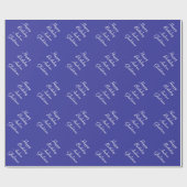 光沢ダークブルー誕生日ラッピング紙 ラッピングペーパー (フラット)