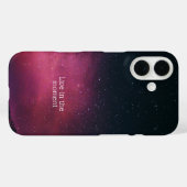 光沢ダーク「今を生きる」プレミアムグロッシーフォンケースP Case-Mate iPhoneケース (裏面 (横))