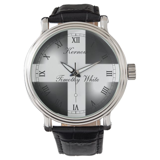 光沢ドームコーニッシュフラグ 腕時計 (正面)