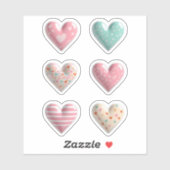 光沢ハート シール (シート)