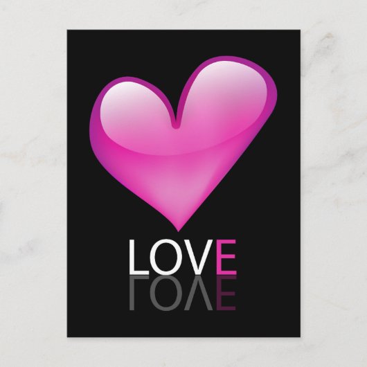 光沢ハート ポストカード (正面)