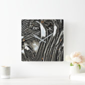 光沢パイプ。 スクエア壁時計 (ホーム)