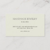 光沢パール |ジュエリーデザイナー 名刺 (裏面)