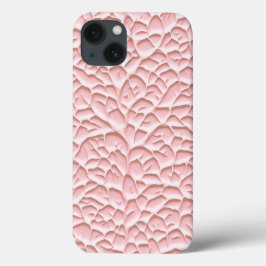 光沢ピンクのテクスチャードレリーフiPhoneケース iPhone 13ケース