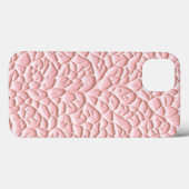 光沢ピンクのテクスチャードレリーフiPhoneケース Case-Mate iPhoneケース (裏面 (横))
