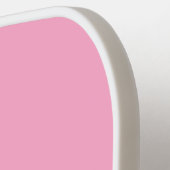 光沢ピンクの唇の口のロゴのカスタム ピックルボールラケット (左詳細)