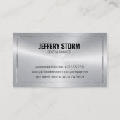 光沢フェイクのある私、シルバーア縁どントビジネスカード 名刺 (裏面)