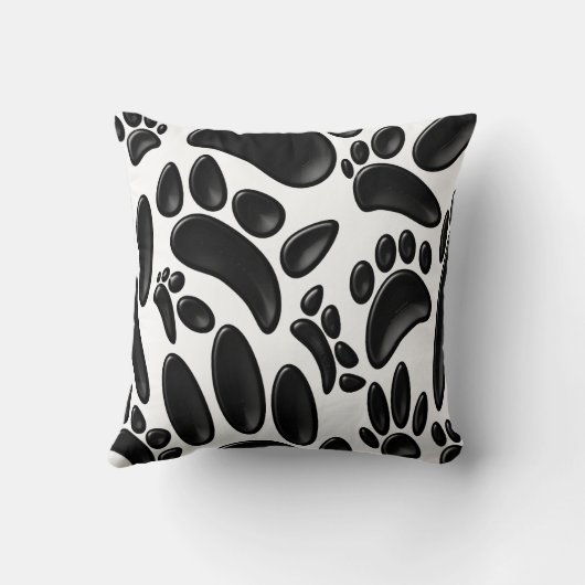 光沢フェイクのある3D抽象芸術ドッグ印刷 クッション (裏面)