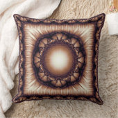 光沢フローラのフラクタルフレームパターン クッション (ブランケット)