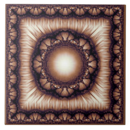 光沢フローラのフラクタルフレームパターン タイル