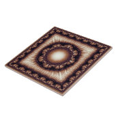 光沢フローラのフラクタルフレームパターン タイル (側面)