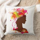 光沢フローラガール化粧枕 クッション (ブランケット)