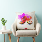 光沢フローラガール顔装飾用クッション クッション (椅子)