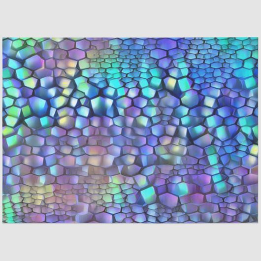 光沢ブルーパープルウォールアートドリーム 薄葉紙 (正面)