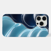 光沢ブルー抽象iPhoneケース iPhoneケース (裏面横)