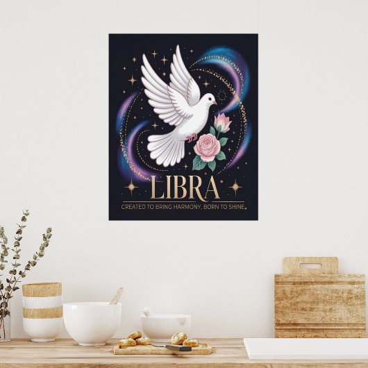 光沢ポ生まれスタを輝かせるための天秤座 ポスター (キッチン)