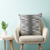 光沢モダンのある銀ストライプ色 クッション (椅子)