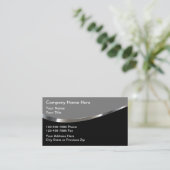 光沢モダン会計士の名刺 名刺 (スタンド正面)