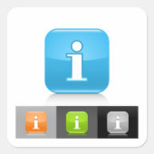 光沢モダン情報シンボル スクエアシール (正面)