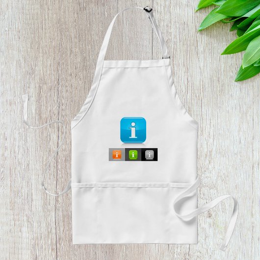 光沢モダン情報シンボル スタンダードエプロン