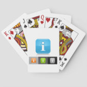 光沢モダン情報シンボル トランプ (裏面)