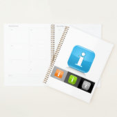 光沢モダン情報シンボル プランナー手帳 (ディスプレー)