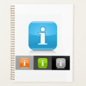 光沢モダン情報シンボル プランナー手帳 (正面)