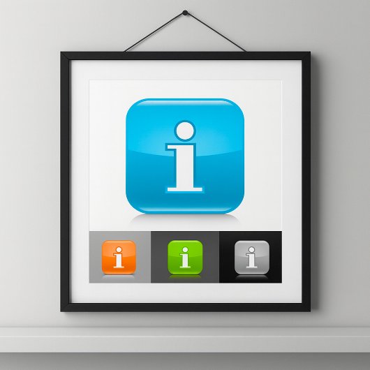 光沢モダン情報シンボル ポスター