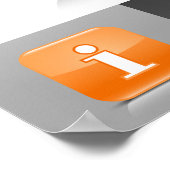 光沢モダン情報シンボル ポスター (角)